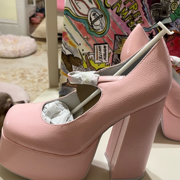 Jeffrey Campbell pastel pink platforms, NWT, Size 7 - Picture 5 of 9
